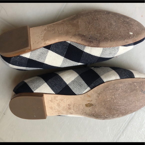 Talbots Navy Blue - Gingham Canvas Loafers 8.5M 🎈 - Picture 8 of 10